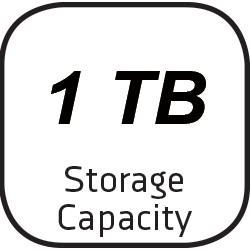 Icon for 1 TB Storage Capacity